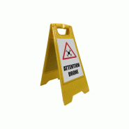 Chevalet de signalisation 'DRONE' (fond blanc) - Lot de 3 - Référence : BCS-YELLOW-DRONE-BX3