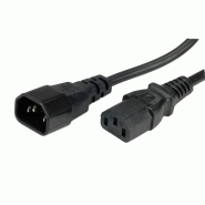 VALUE Câble d'alimentation, IEC 320 C14 - C13, noir, 0,5 m