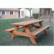 Table pique nique fougère avec bois pin Douglas «Sud de France» - VAD COLLECTIVITES