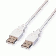 VALUE Câble USB 2.0 Type A-A, blanc, 4,5 m