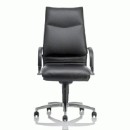 Fauteuil de bureau ergonomique - FOCUS - cuir pleine fleur, mécanisme basculant, neuf