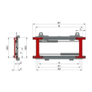 Positionneur de fourches T160B - Kaup - 2T160B - capacité : 2080 kg - sans déplacement latéral