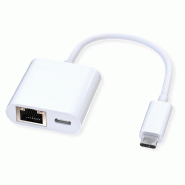 ROLINE Convertisseur USB 3.2 Gen 2 - Gigabit Ethernet, + 1x PD port