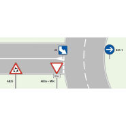 Signalisation d'intersection et de priorité type AB25