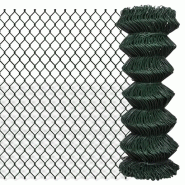 Vidaxl clôture à mailles losangées acier 1x25 m vert 140349