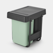 Poubelles encastrables Brabantia Sort & Go - 2 x 15 Litres - Dark Grey - Tri des déchets discret