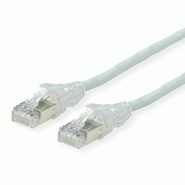 Cordon DÄTWYLER Cat.6A (Classe EA) S/FTP, CU 7702 flex LSOH, AMP v2, croisé, gris, 5 m