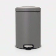 Poubelle à pédale newIcon 20 litres - Mineral Concrete Grey - Brabantia UGS119163