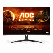 AOC G2 C32G2ZE/BK écran plat de PC 80 cm (31.5&quot;) 1920 x 1080 pixels Full HD LED Noir, Rouge