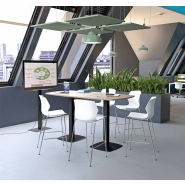 Table de réunion avec connectique pour espaces de travail ouverts, flex office - WORKING