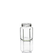 20 Bocaux en verre 285 ml Twist Off 63 mm Hexagonal (Capsules non comprises) - WJ000167