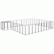 Chenil extérieur cage enclos parc animaux chien d'extérieur avec toit pour  chiens 300 x 300 x 200 cm 02_0000328