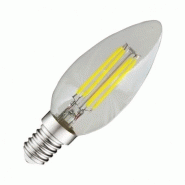 Led fil cob flamme e14 4w 4000°k claire boite