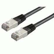 Cordon ROLINE Cat.5e (Classe D) S/FTP AWG26, noir, 0,5 m