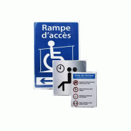 Plaque signalétique CristalSign - Slim® 150 x 150 mm extraplate - Réf : 220307 - Encombrement hors tout 157 x 157 x 10 - Arrondi côté 150