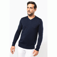 Pull Mérinos col V homme -  Réf: PK910