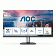 AOC V5 Q32V5CE/BK écran plat de PC 80 cm (31.5&quot;) 2560 x 1440 pixels Quad HD LED Noir