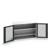 Armoire Verso Portes Transparentes avec 2 tablettes