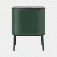 Poubelle Bo Touch Bin - 3 x 11 litres - Pine Green - Tri sélectif et écologique