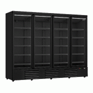 Réfrigérateur 4 portes en verre noir jde-2025r bl  *transport sur demande*