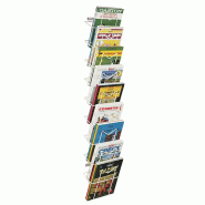 Présentoir mural métallique 9 cases A4 blanc - Réf : 0215V - Capacité de 4,5 cm par case