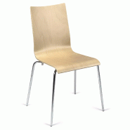 Chaise visiteur empilable coque hêtre naturel So Empoli