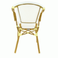 Ligne chr- fauteuil en aluminium aspect bambou biarritz