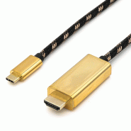 Roline gold câble adaptateur type c - hdmi, m/m, 1 m