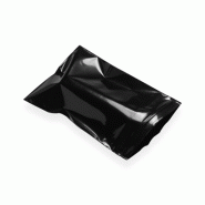 Sachet zip opaque noir 100 x 100