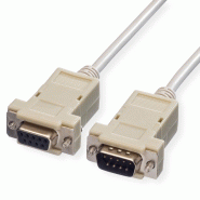 VALUE Câble RS232 9 pôles M/F, 1,8 m