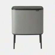 Poubelle Brabantia Bo Touch Bin - 34 litres - Mineral Concrete Grey UGS127243