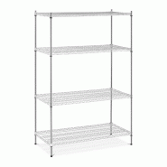 Modulö Storage Etagère Rack charge lourde - 4 plateaux - 220 x 60 cm