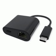 VALUE Convertisseur USB 3.2 Gen 2 type C - Gigabit Ethernet, + 1x PD, 100W