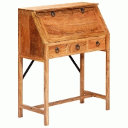 Bureau Adulte 3 tiroirs Eol, structure et pieds en bois massif