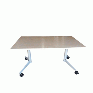 Table de réunion Werndl d'occasion - beige, pieds en aluminium, différentes dimensions - pliante et maniable