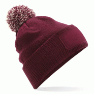 Bonnet à pompon patch Snowstar  -  Réf: B443