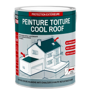 Cool roof - Peinture toiture anti chaleur, peinture blanche réfléchissante PROCOM-2.5 litres-Blanc