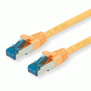 Cordon VALUE Cat.6A (Classe EA) / 10 Gigabit S/FTP, LSOH, jaune, 0,3 m