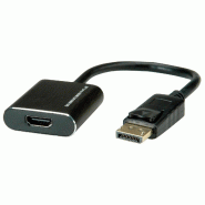 Roline adaptateur displayport - hdmi, 4k@60hz, dp v1.4, dp m-hdmi f