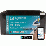 Batterie Lithium Q-Batteries Akku LifePO4 12-150 12,8V 150Ah avec Bluetooth