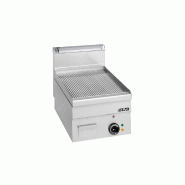 Grillade électrique rainurée MBM EFT46R en acier spécial 400x600x270/460mm - Plaque soudée et légèrement en pente pour l'élimination des graisses - Résistances en incoloy de haute performance