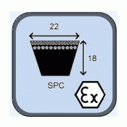 Courroies trapézoidales spc atex