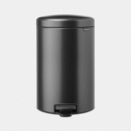 Poubelle à pédale NewIcon 20 litres - Confident Grey - Brabantia - Design intemporel - Anti-odeurs - Base antidérapante