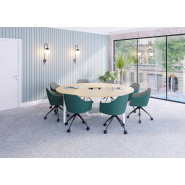 Table de salle de réunion avec piètement triangulaire design et élégant - PARIS