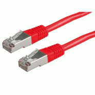 Cordon ROLINE Cat.5e (Classe D) S/FTP AWG26, rouge, 2 m