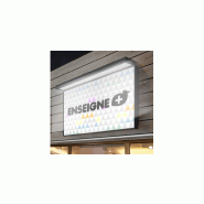 Enseigne caisson lumineux LED avec vinyle sur plexiglas et support dibond 3mm