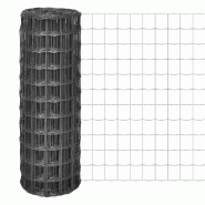 Vidaxl clôture euro acier 10 x 0,8 m gris 142508