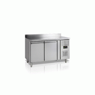 Desserte réfrigérée positive 2 portes adossée TEFCOLD - Extérieur et intérieur inox - Volume 272 litres