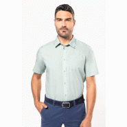 Chemise popeline polycoton manches courtes entretien facile homme -  Réf: K551