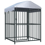 Chenil extérieur cage enclos parc animaux chien d'extérieur avec toit pour  chiens 300 x 300 x 200 cm 02_0000328